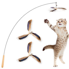 JXFUKAL baguette-jouet-chat: stimule la poursuite et l'agilité.