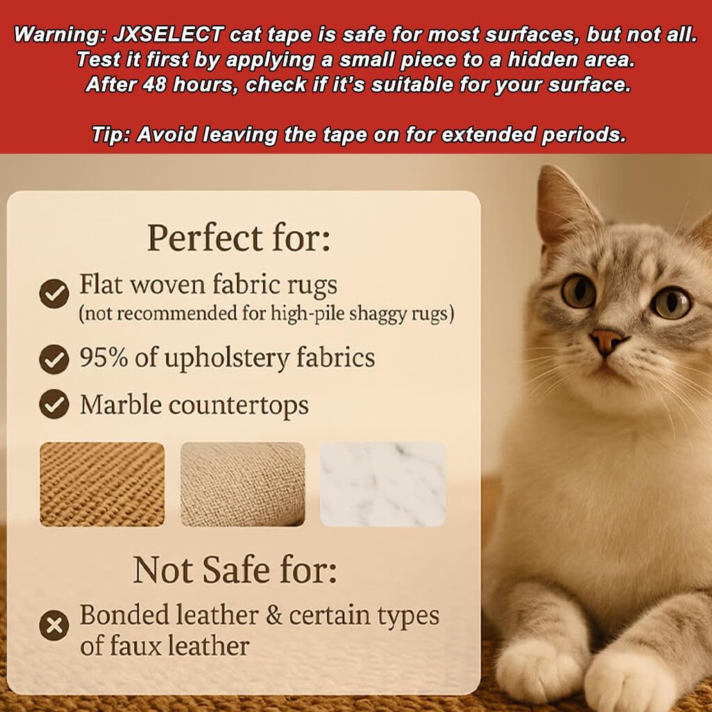 Cinta anti-rasguños JXSELECT para paredes, guía suave para gatos.