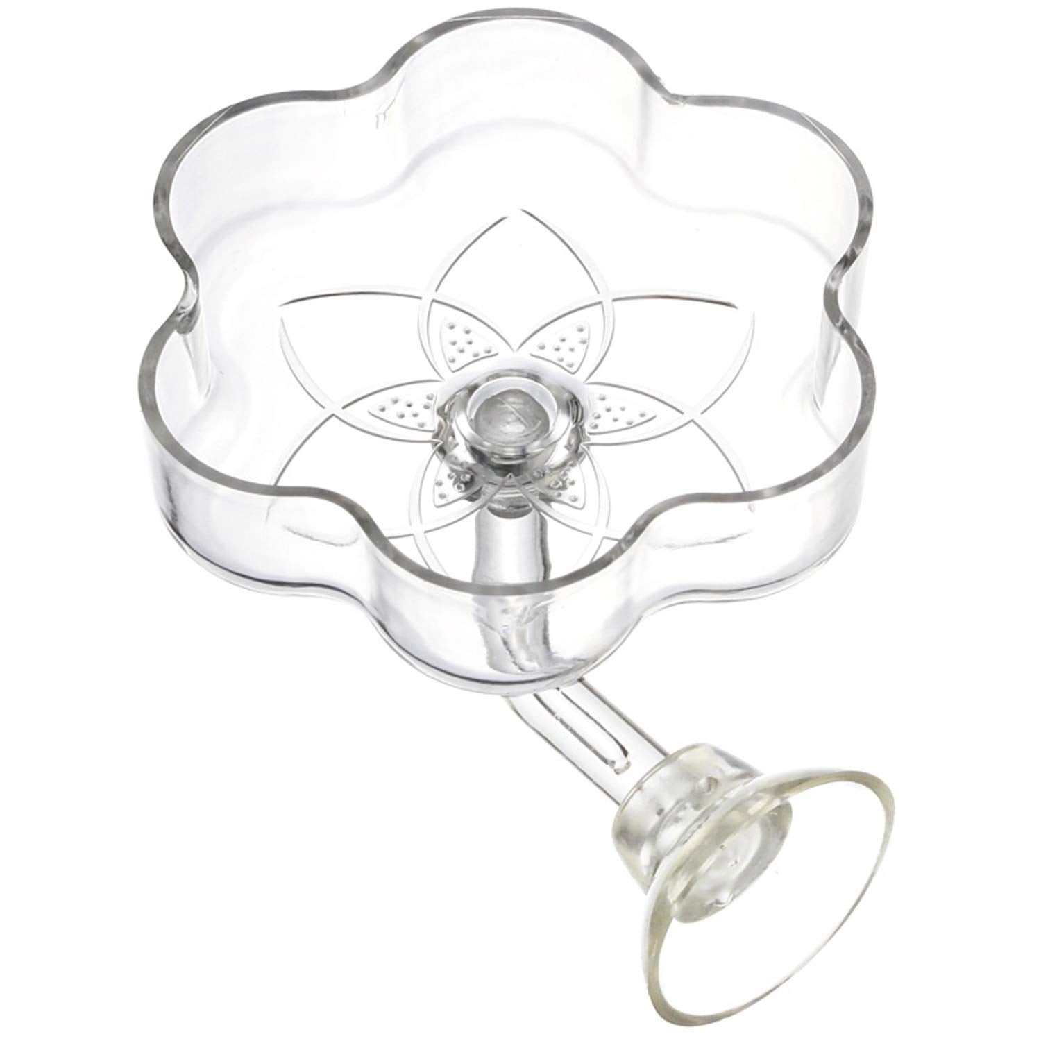 Plato de alimentación JZMYXA para peces y crustáceos, acrílico transparente, ideal para raciones controladas.