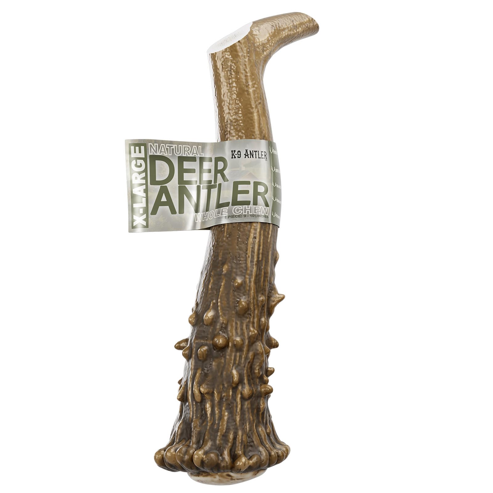 K-9 Antler Co. cuernos-ciervo extragrandes para masticación segura y duradera.