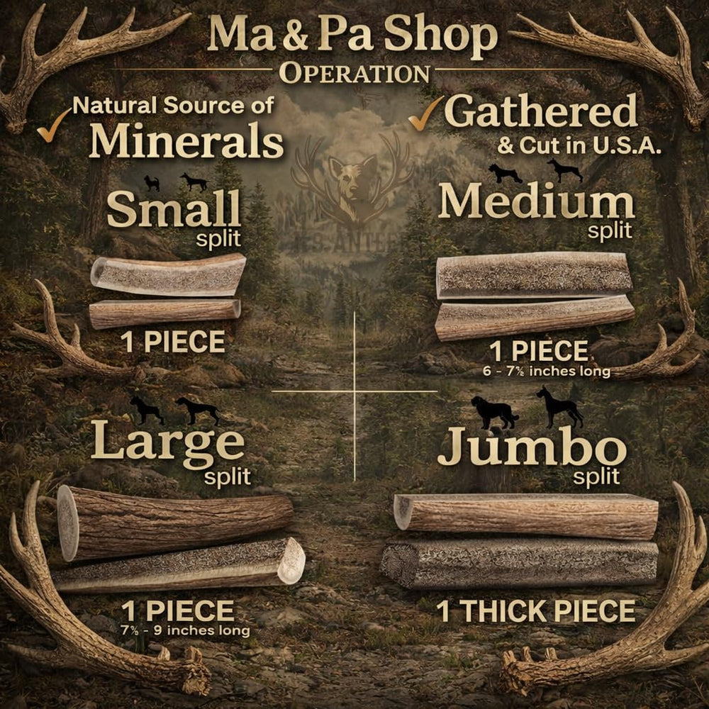 K-9 Antler Co. masticacion-dura, cuerno de alce para masticadores moderados.