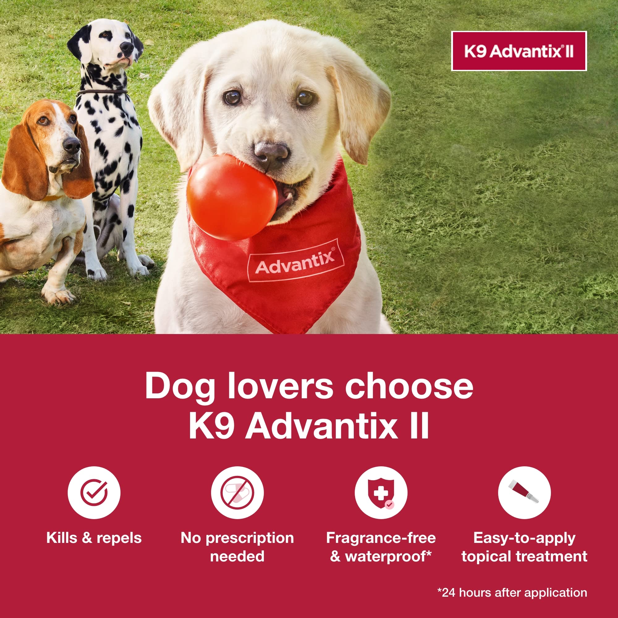 Aplicación tópica de K9 Advantix II, fácil y rápida para uso regular
