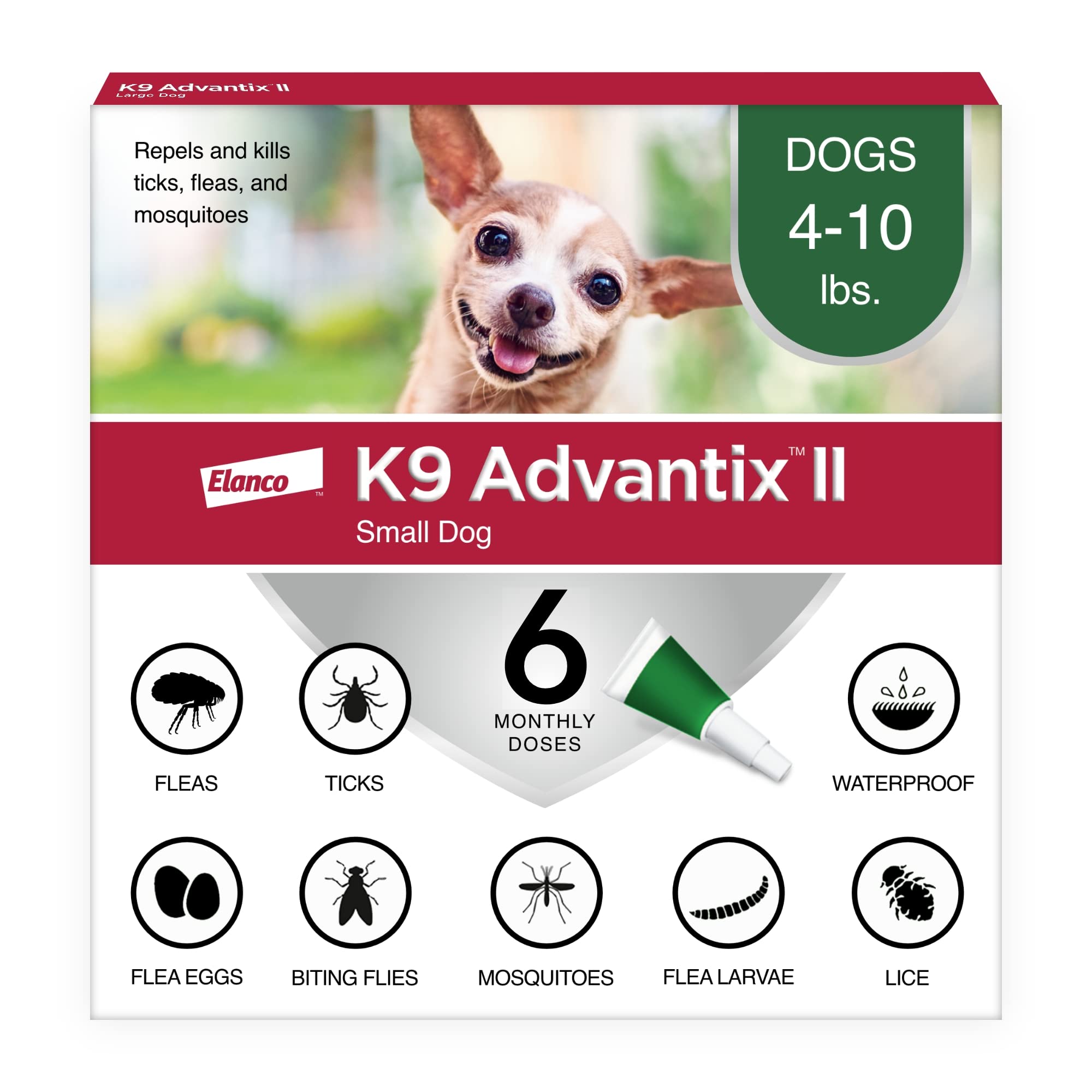 K9 Advantix II: empaque para perro pequeño, fácil de reconocer y adquirir