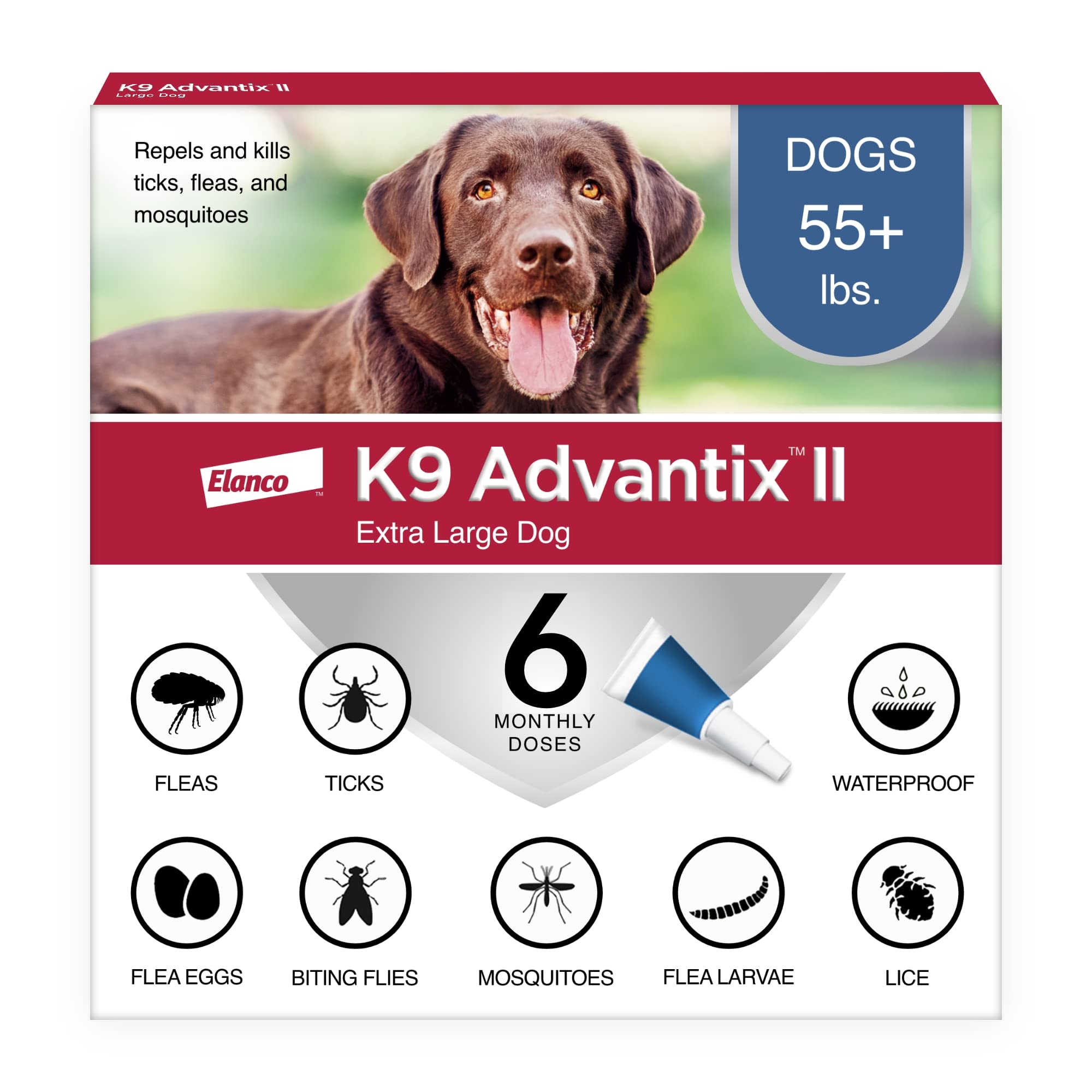 K9 Advantix II XL botella de aplicación para perros grandes y cuidado rápido