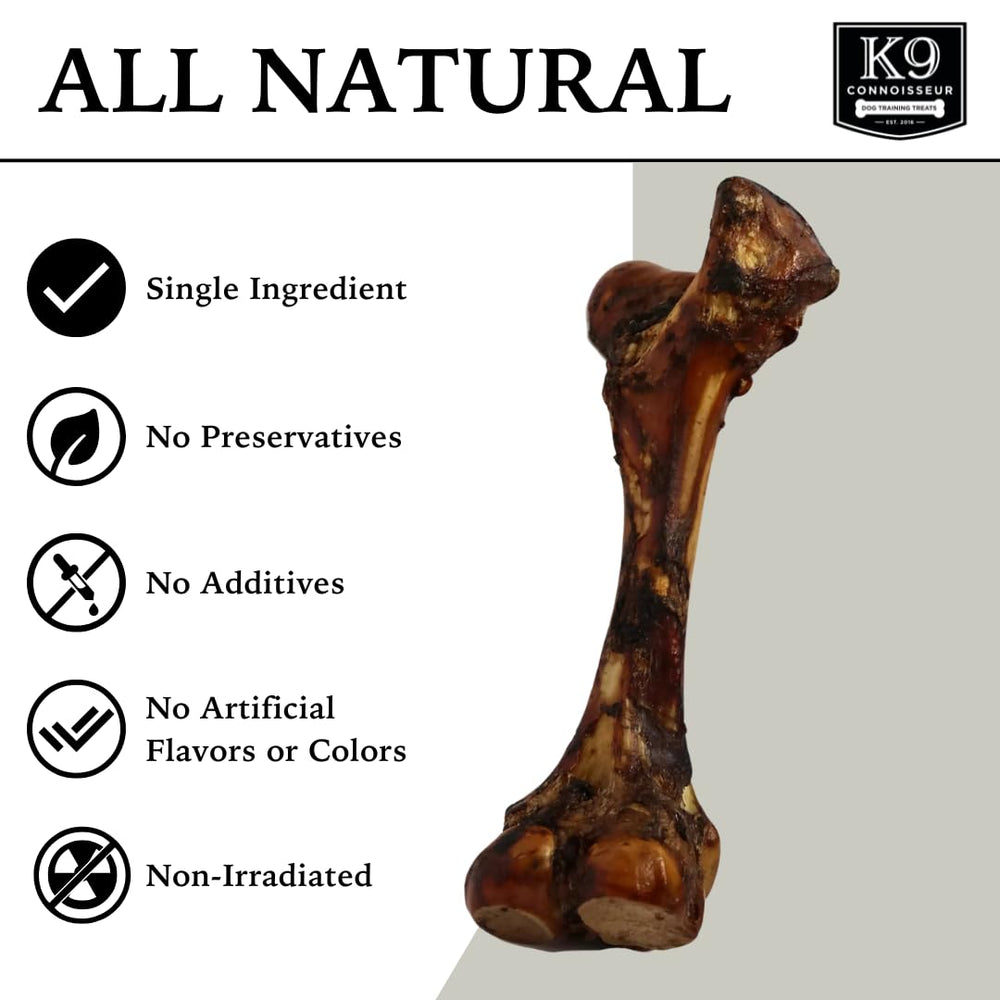 Hueso grande de K9 Connoisseur para perros agresivos, masticación prolongada.