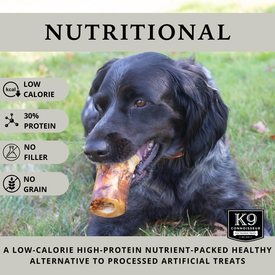 K9 Connoisseur hueso tuétano, ingrediente único para snack sano sin aditivos.