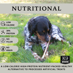 K9 Connoisseur paquete de 5 huesos de res, perfecto para perros pequeños.