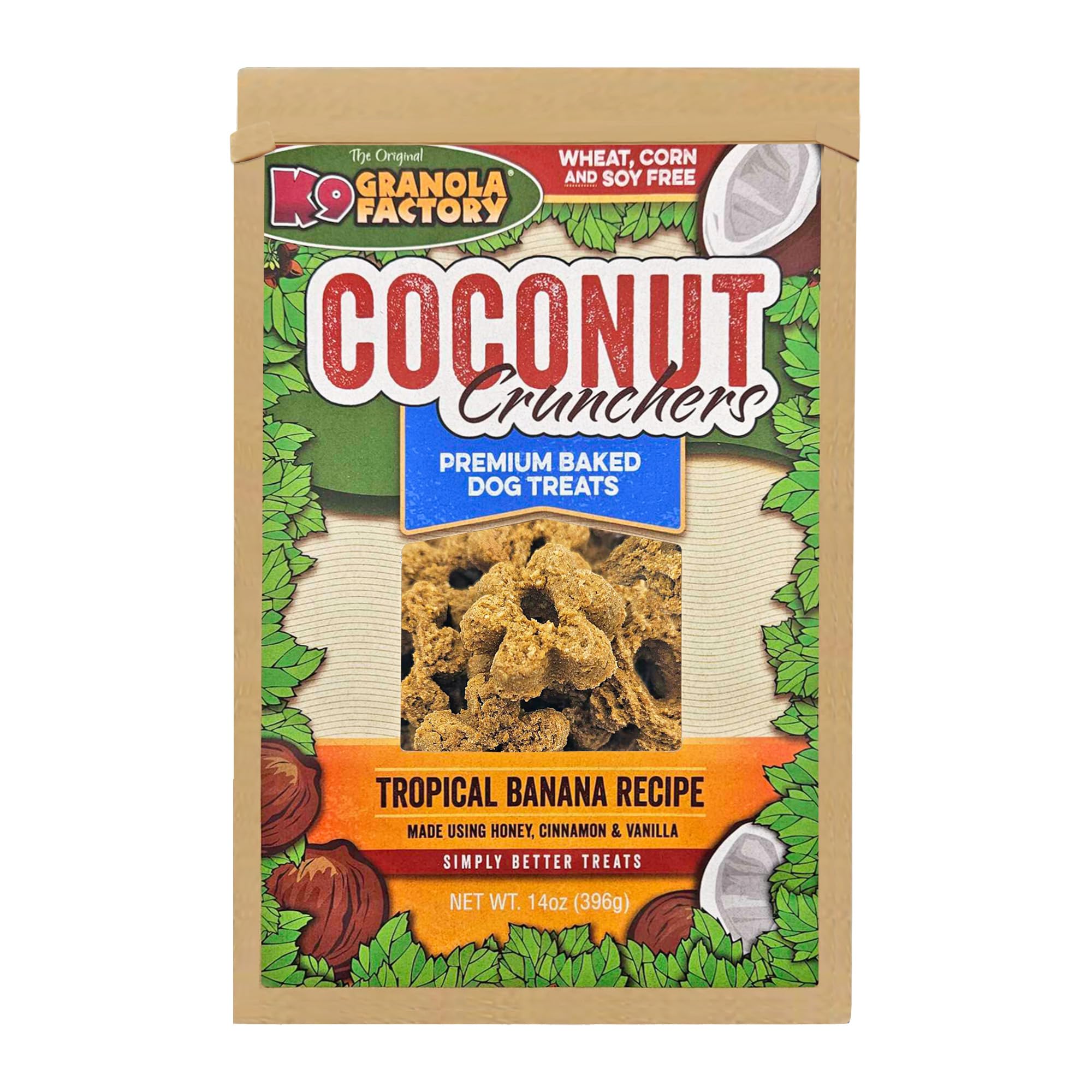 K9 Granola Factory: crujientes de coco, textura para masticar y sabor delicioso.