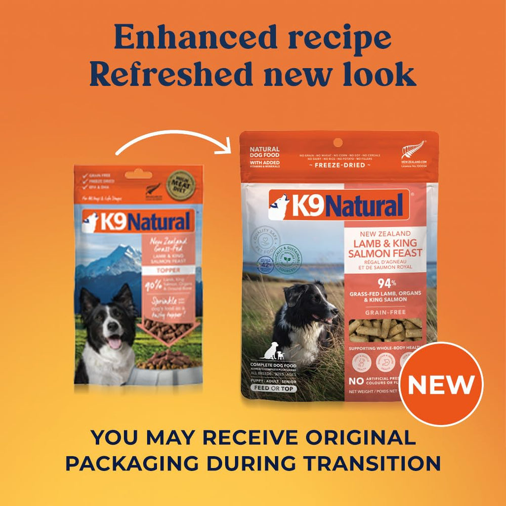 K9 Natural comida para perros liofilizada sin granos, práctica y lista para servir