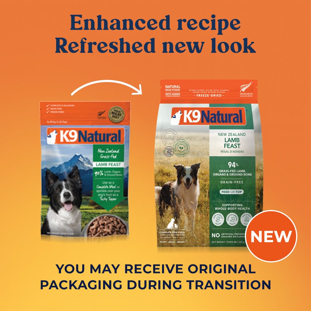 K9 Natural Cordero Liofilizado, aroma natural que mejora la experiencia de alimentación.