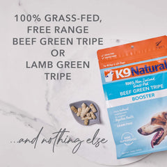 K9 Natural envase recerrable con tripas verdes para conservar frescura y aroma