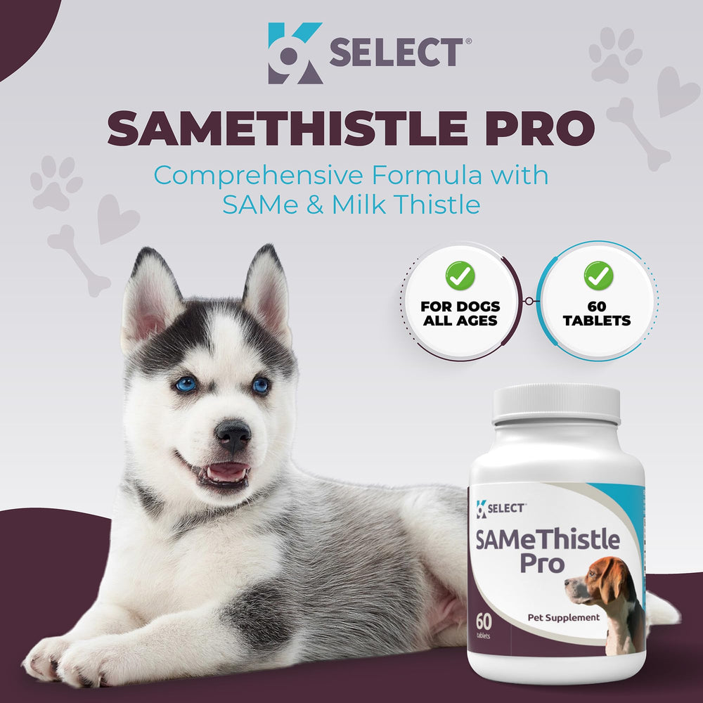 K9 Select SAMeThistle Pro tabletas en detalle para soporte hepático suave