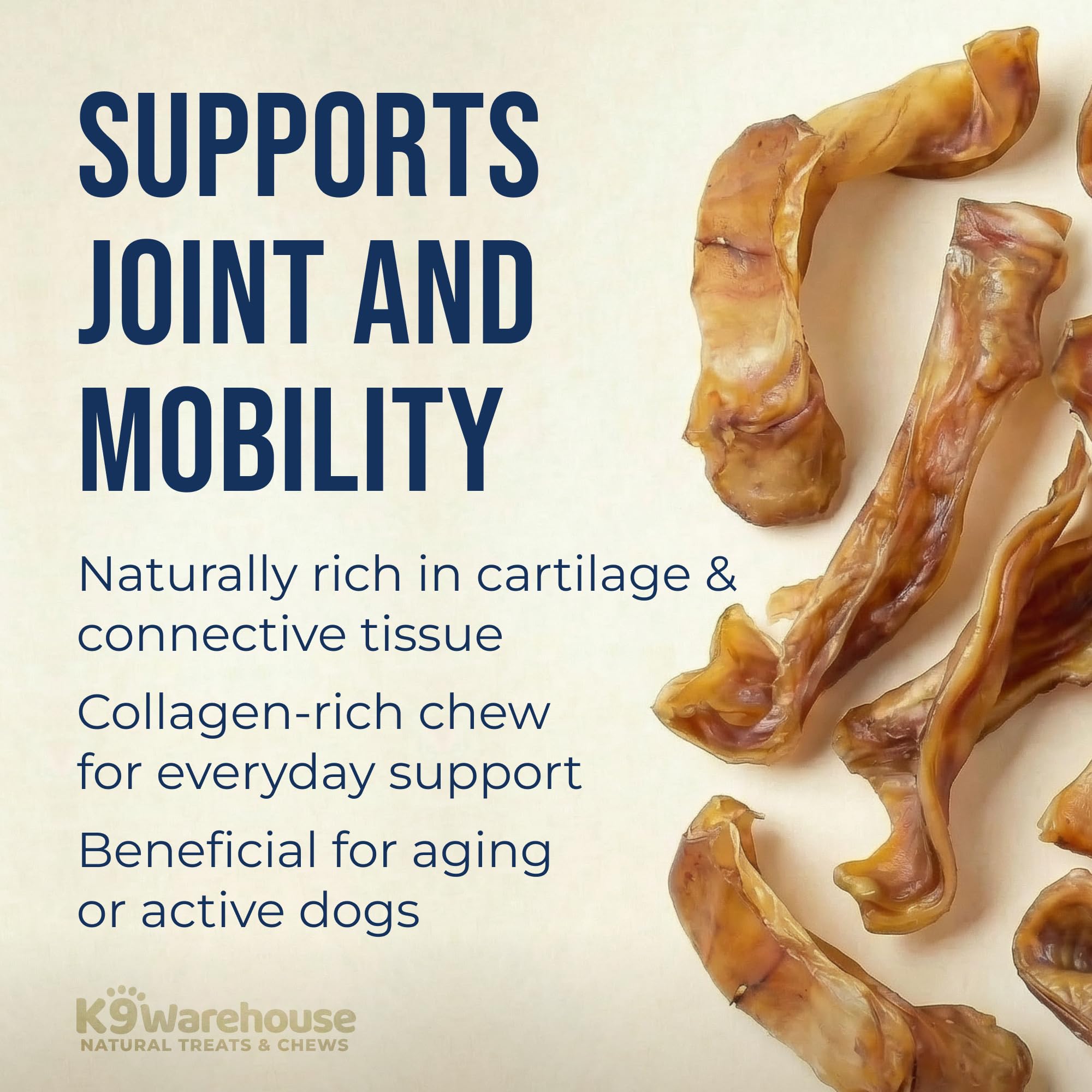 K9warehouse: oreja de puerco digestible, opción natural para perros de todas las tallas
