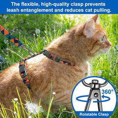 Kaazylab correa gato ajustable para paseos controlados y seguros.