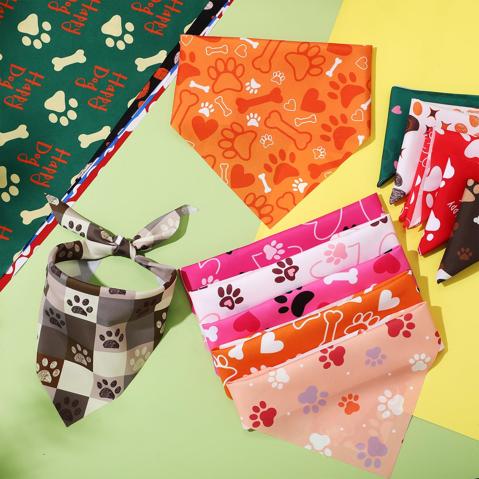Kacctyen bandanas para perros, lavables y duraderas para uso repetido.