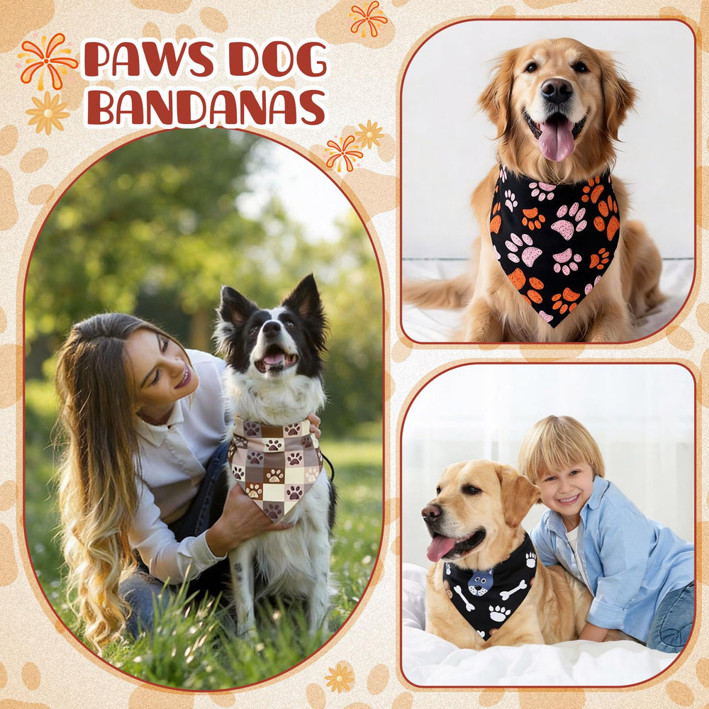 Kacctyen bandanas para perros, diseño triangular ajustable y cómodo.