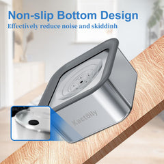 Base de silicona antideslizante de Kactoily mantiene estable el cuenco en cualquier superficie.