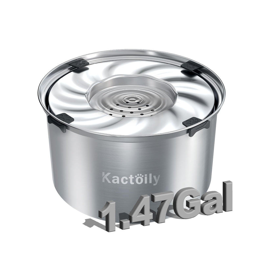 Kactoily cuenco agua perro acero inoxidable 188oz, gran capacidad para varios días.