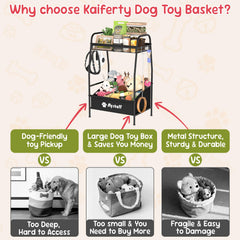 Kaiferty organizador para perro con collares y correas, almacenamiento práctico.