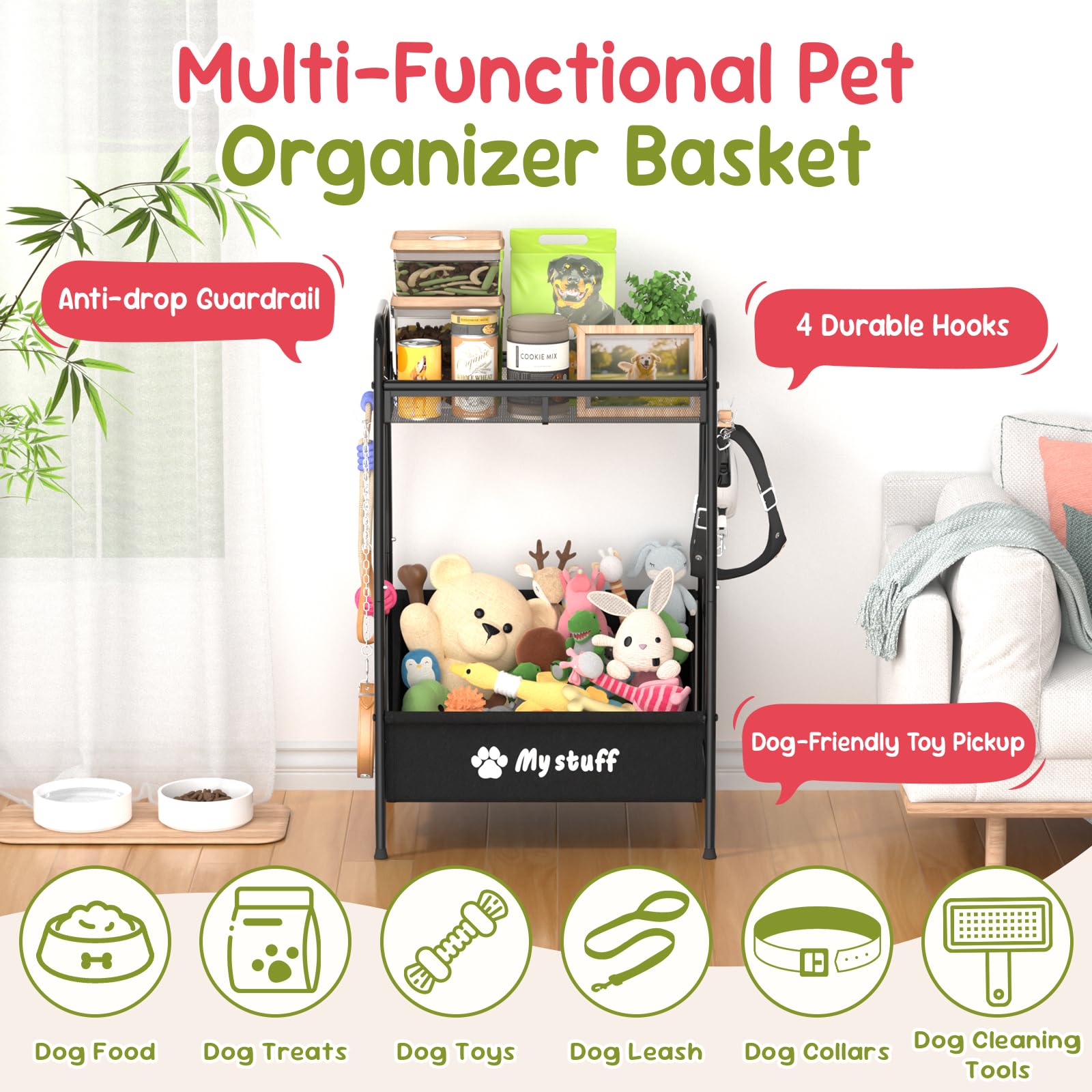 Kaiferty uso versátil para perros y gatos, almacenamiento multiuso.