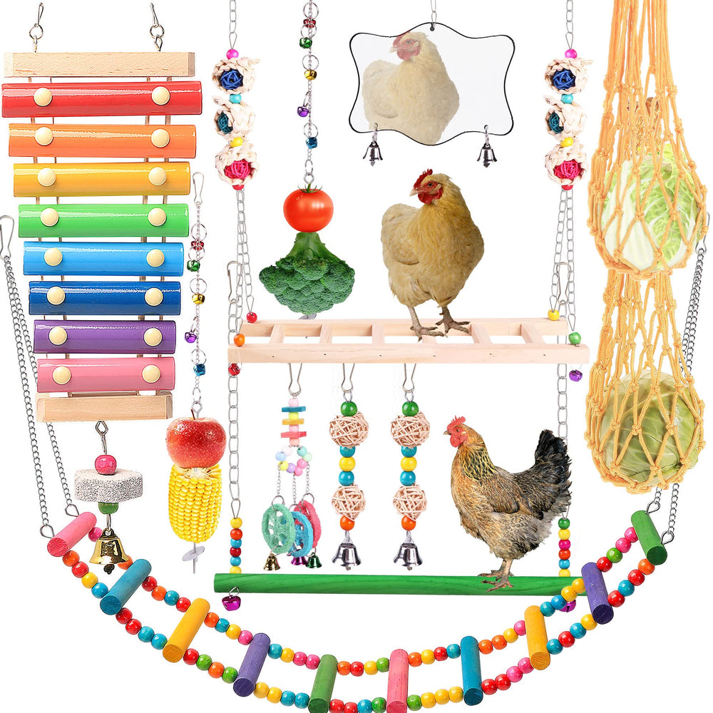 KAKUNM juguetes de picoteo para gallinas: fomentar comportamiento natural.