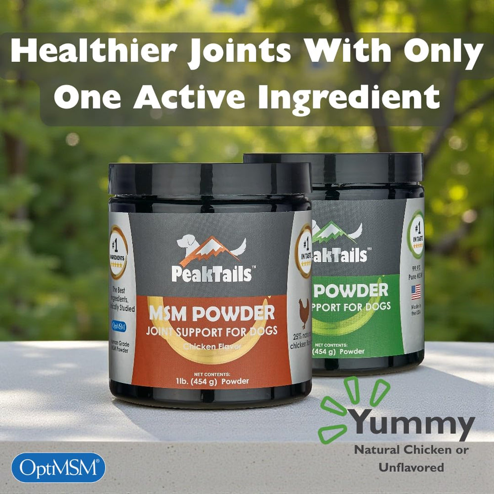 KALA HEALTH PeakTails MSM Powder, dosificación sencilla para incorporar en la rutina diaria.
