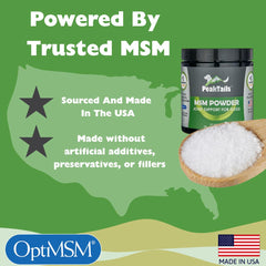 KALA HEALTH PeakTails MSM Powder para perros grandes, ideal para movilidad y comodidad.