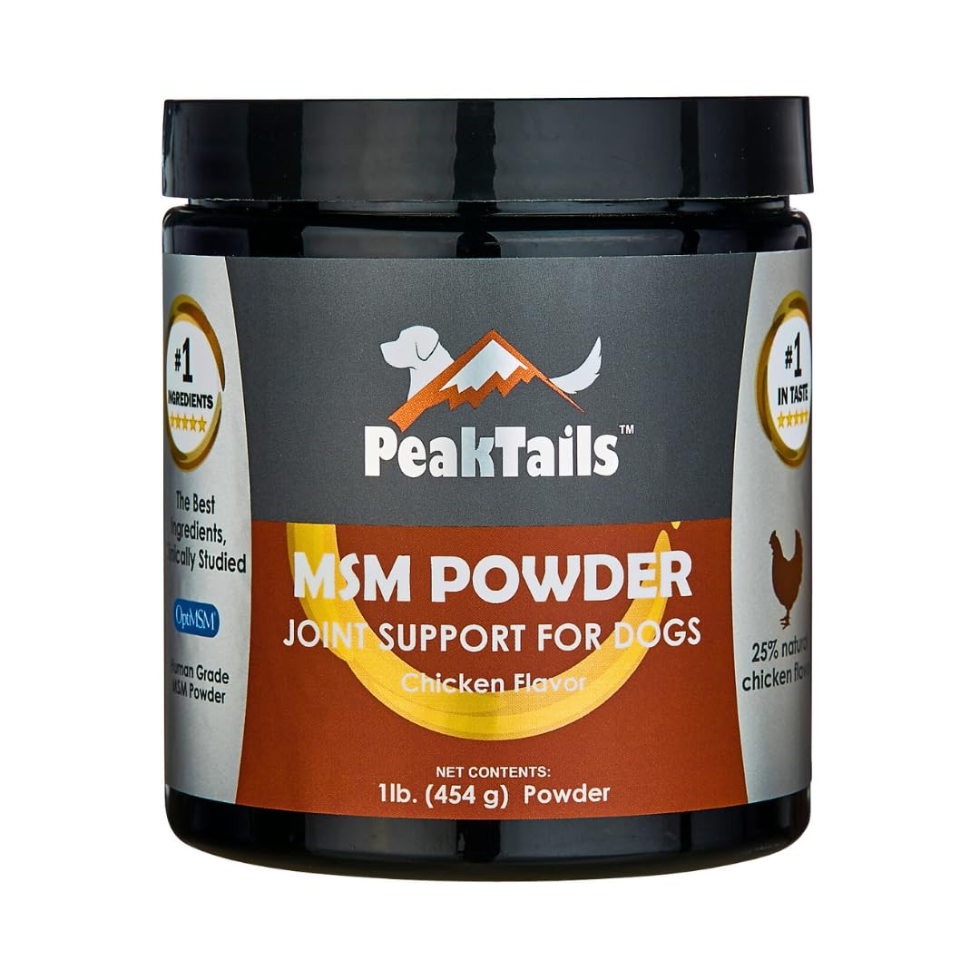 KALA HEALTH PeakTails polvo MSM para perros, apoyo a la movilidad diaria.