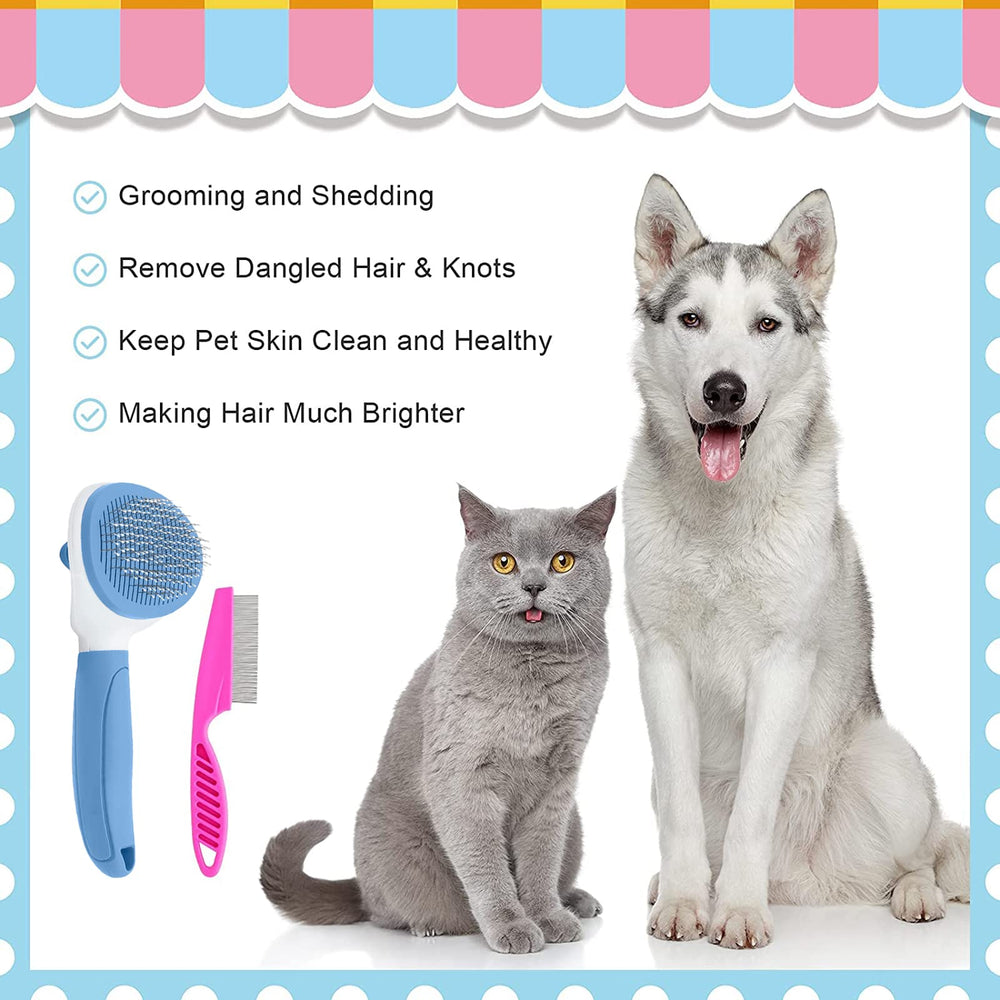 Agujas de masaje Kalamanda para piel sensible, cepillo suave que cuida la piel de la mascota.