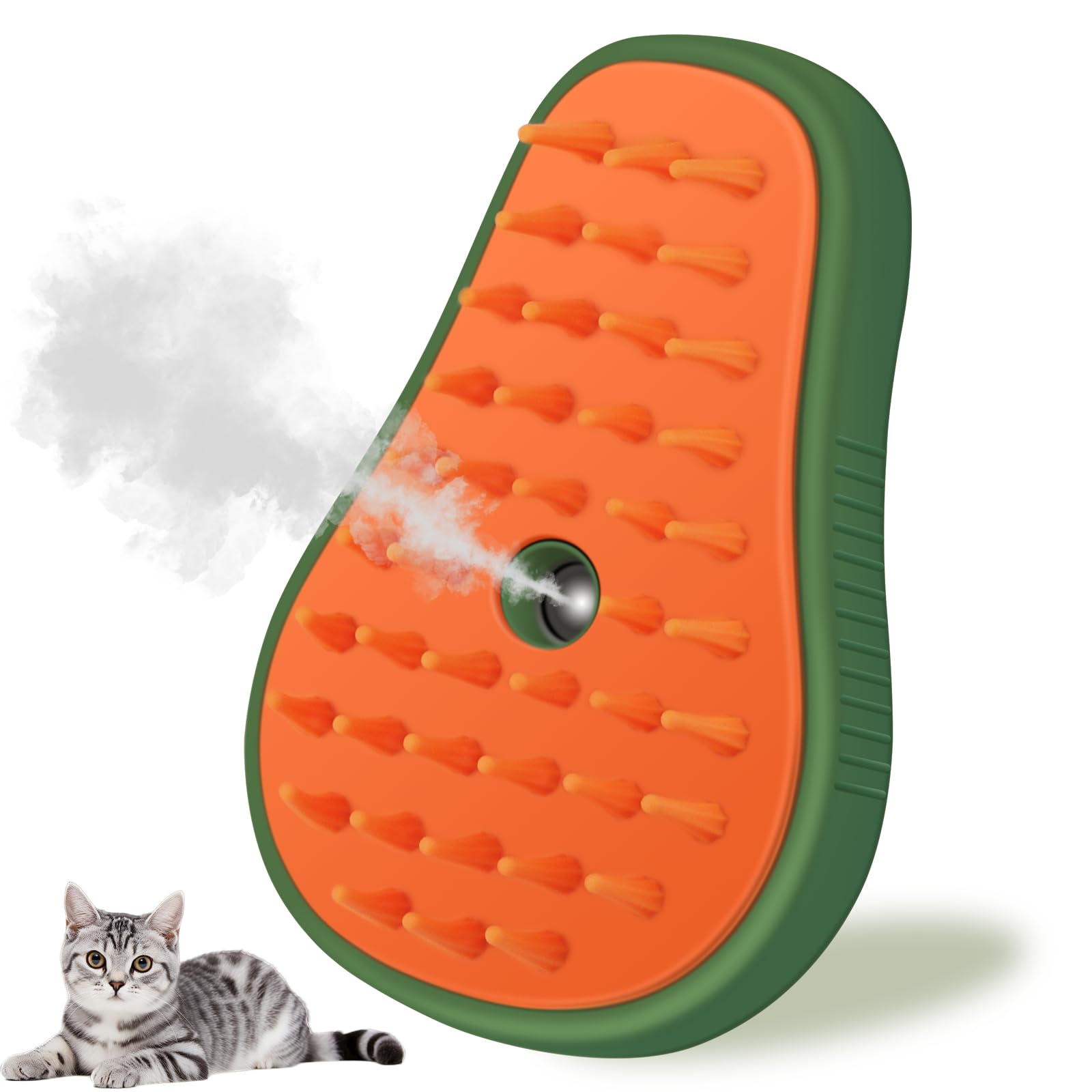 KALAMANDA cepillo de vapor para gatos, cepillado suave para cuidado de la piel