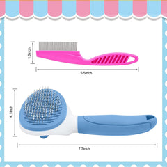 Peine de dientes cerrados Kalamanda para mascotas, acero inoxidable y pelo limpio.