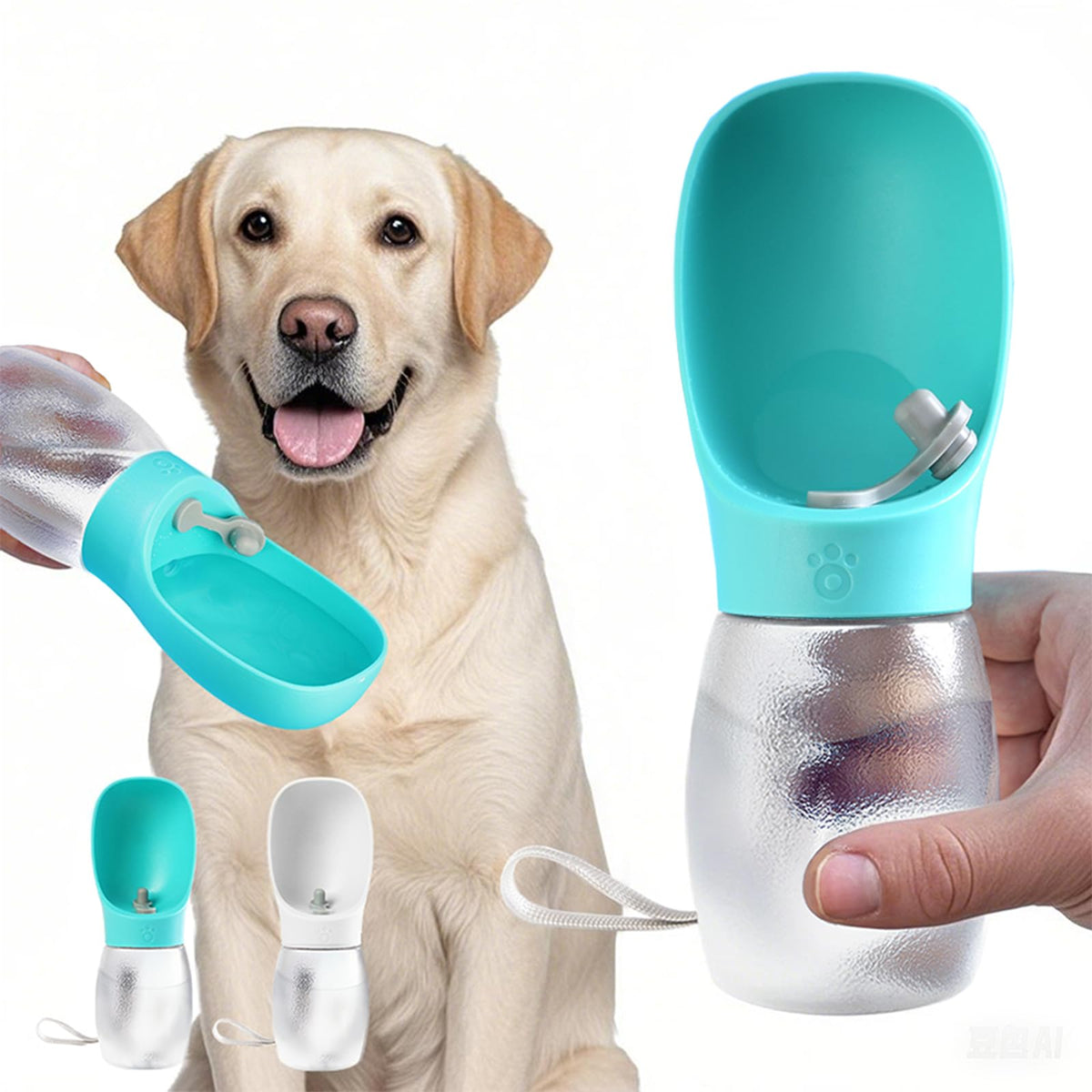 Kalimdor botella-agua-perro-portátil para paseos, con hidratación segura sin derrames.
