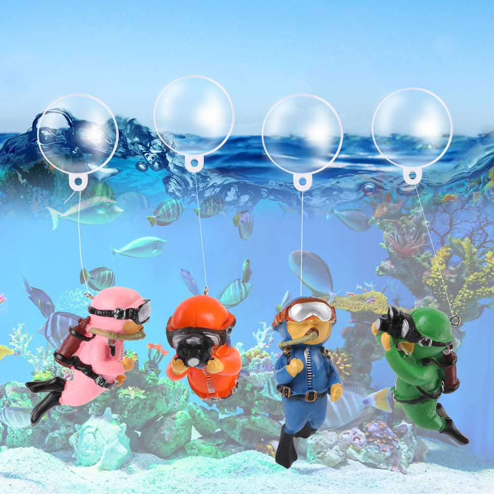 KALIONE buzo en miniatura verde, adorno flotante para acuario, crea escenas dinámicas