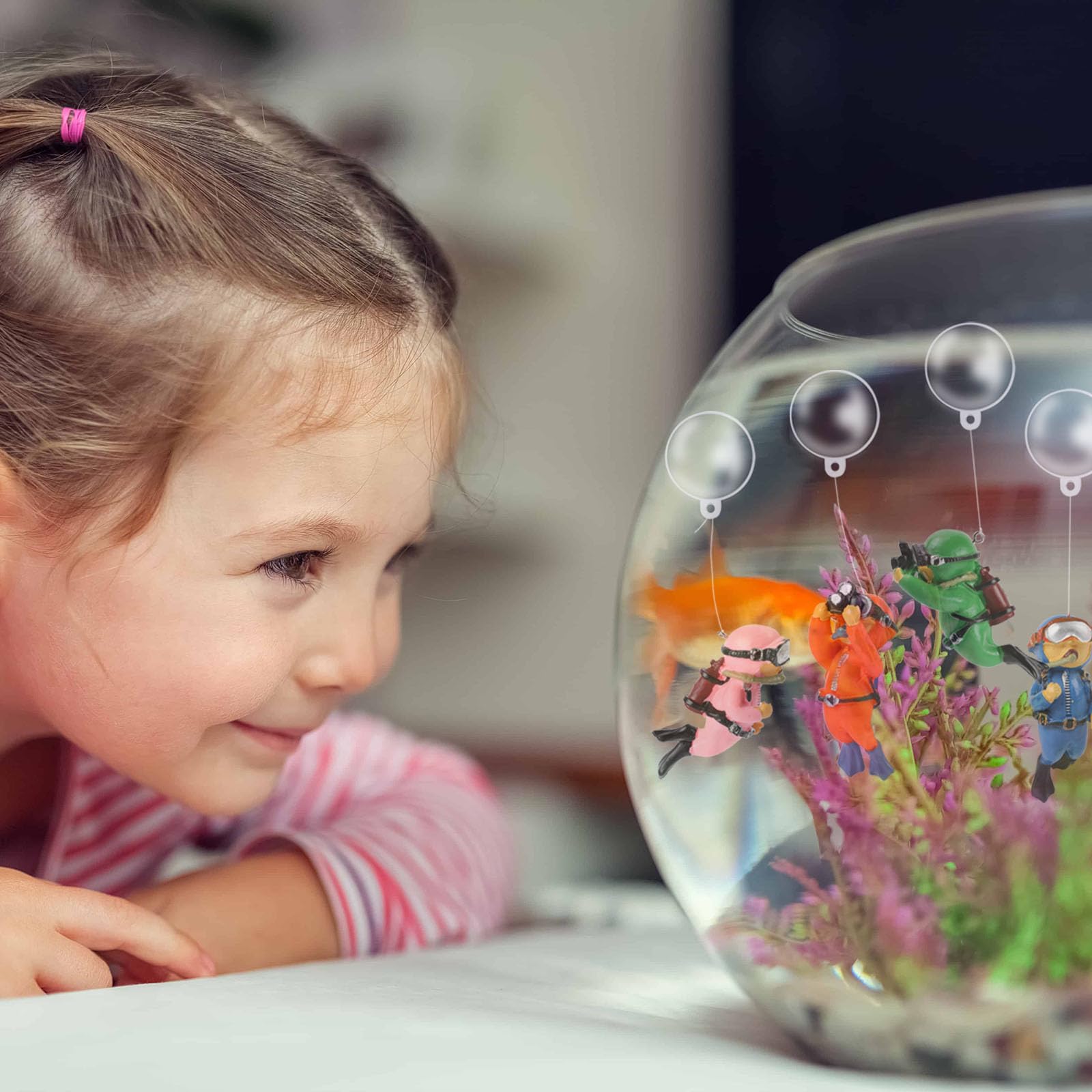 KALIONE buzo en acuario flotante, pieza decorativa para acuario y regalos