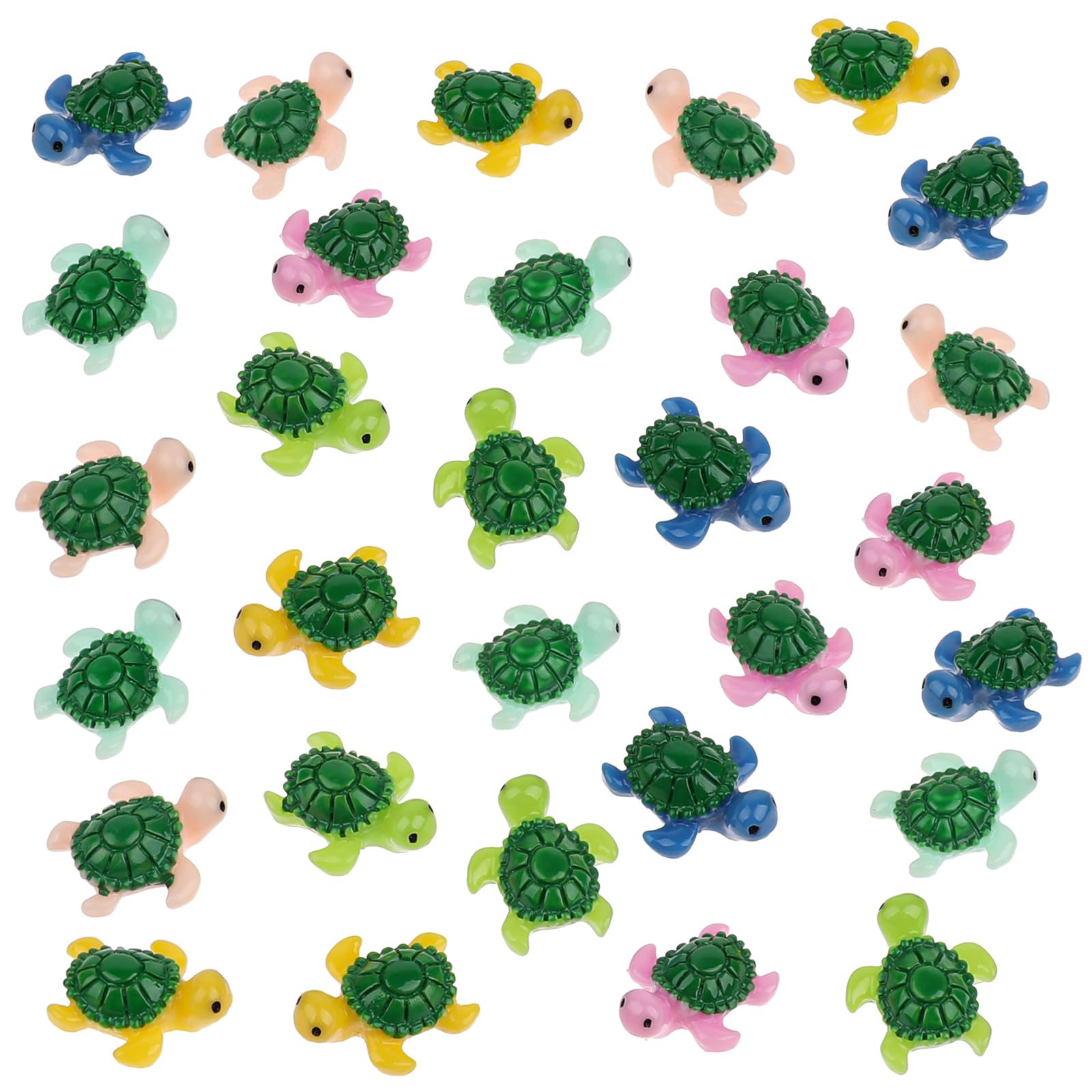 Tortugas Kalione miniatura verde, ideal para jardines en miniatura y acentos decorativos.