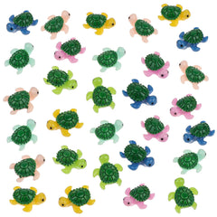 Tortugas Kalione miniatura verde, ideal para jardines en miniatura y acentos decorativos.