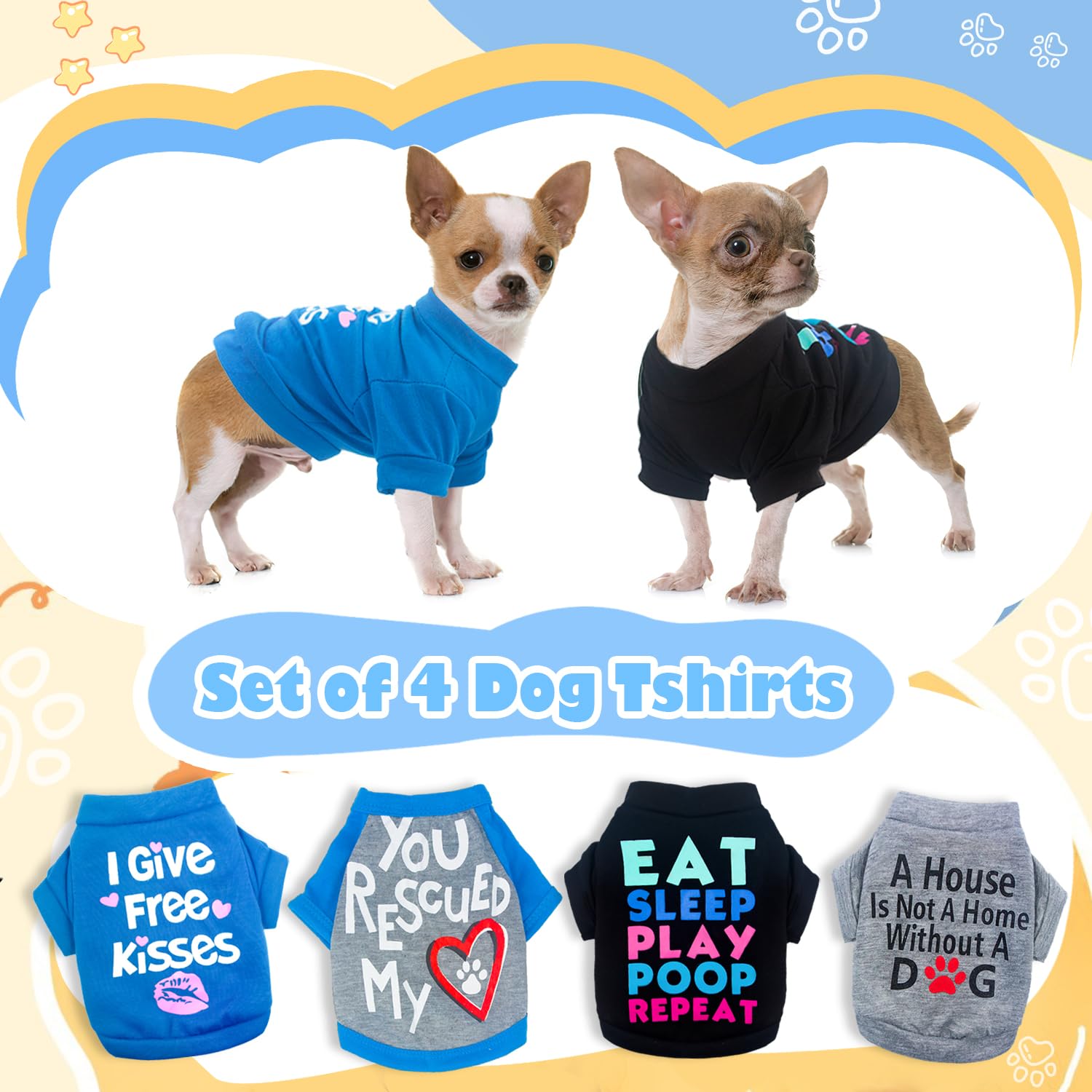 Kallfir's cutie XXS, ropa de paseo para perros pequeños, ajuste cómodo y práctico.