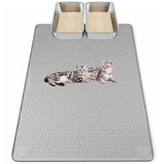 Kalolary: alfombrilla para arena de gato XL 50x35, protege el suelo.