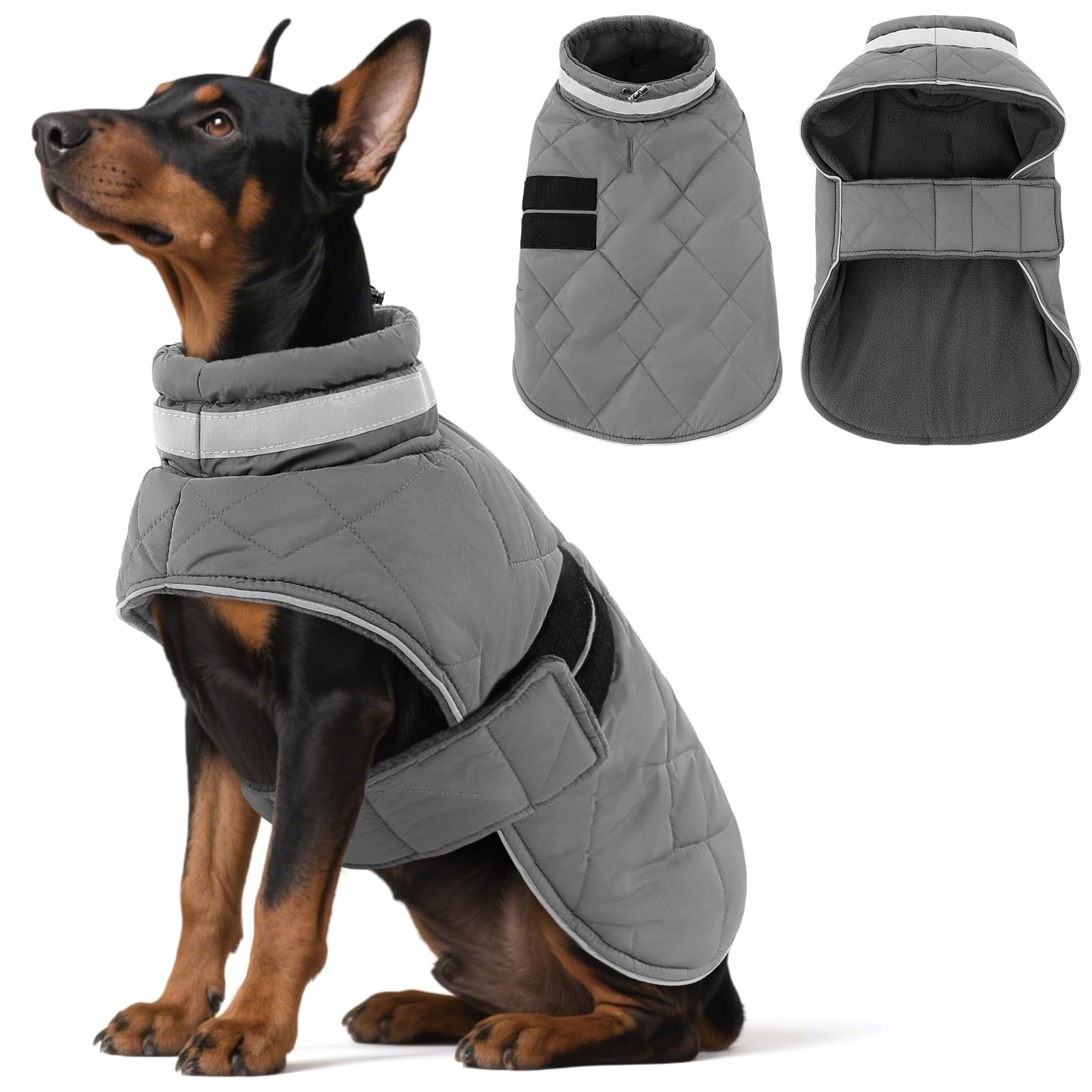 Chamarra para perro Kama Bridal con cuello alto, cálida para paseos