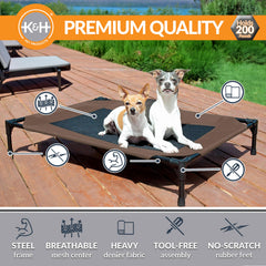 K&H Pet Products vista lateral de la cama elevadora para perros grandes