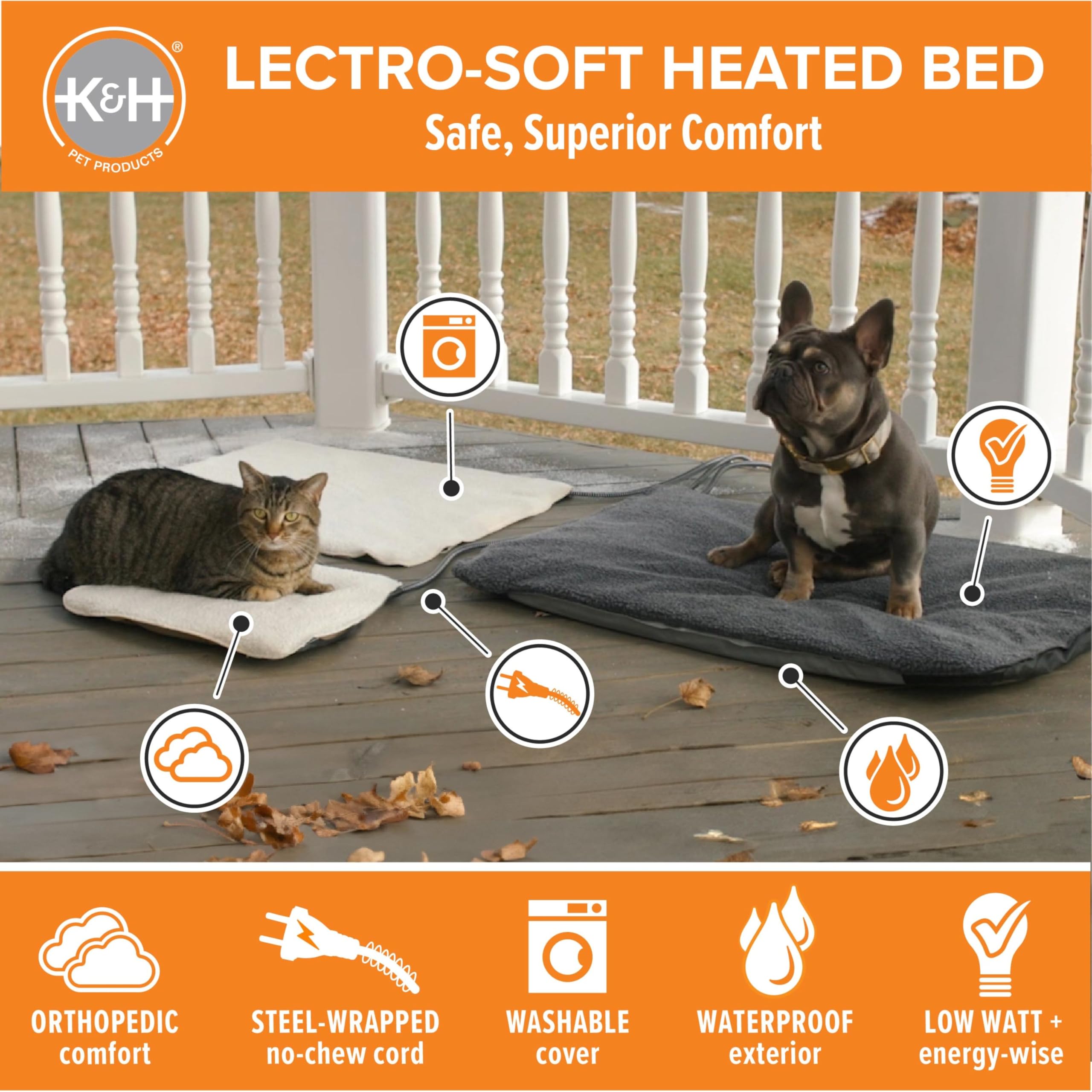 K&H Lectro-Soft con funda lavable para limpieza rápida