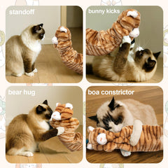 Juguete interactivo Kapawze para gatos con guante, estimula movimiento y vínculo.