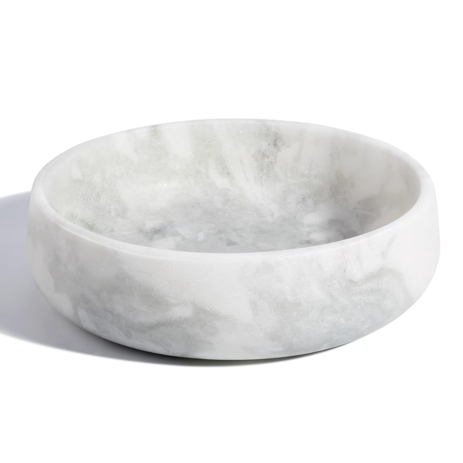 Karibiber cuenco-perro-blanco-marmol, ideal para comidas estables de perros grandes.