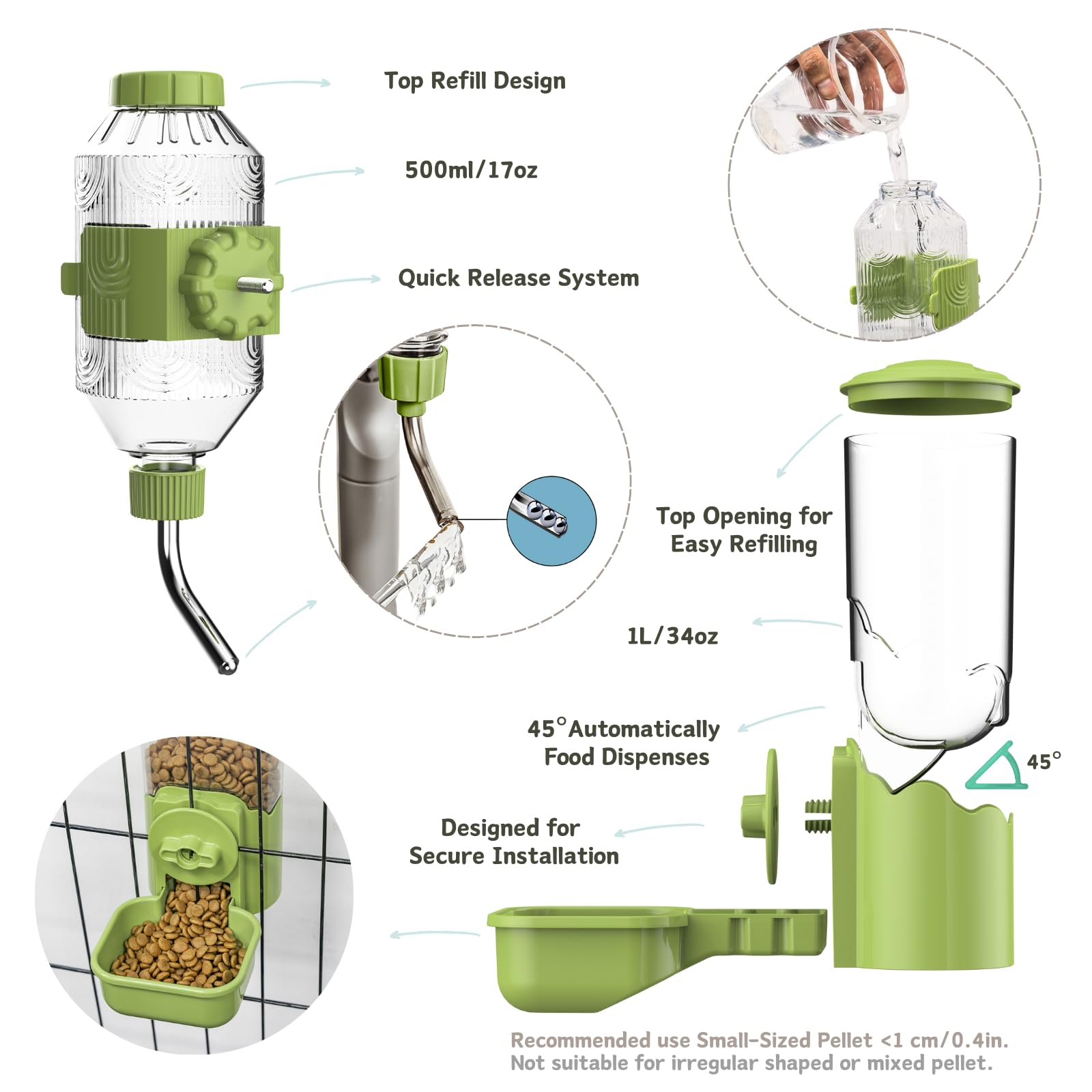 Kassiva botella-agua-automatico para mascotas pequeñas, garantiza hidratación continua.