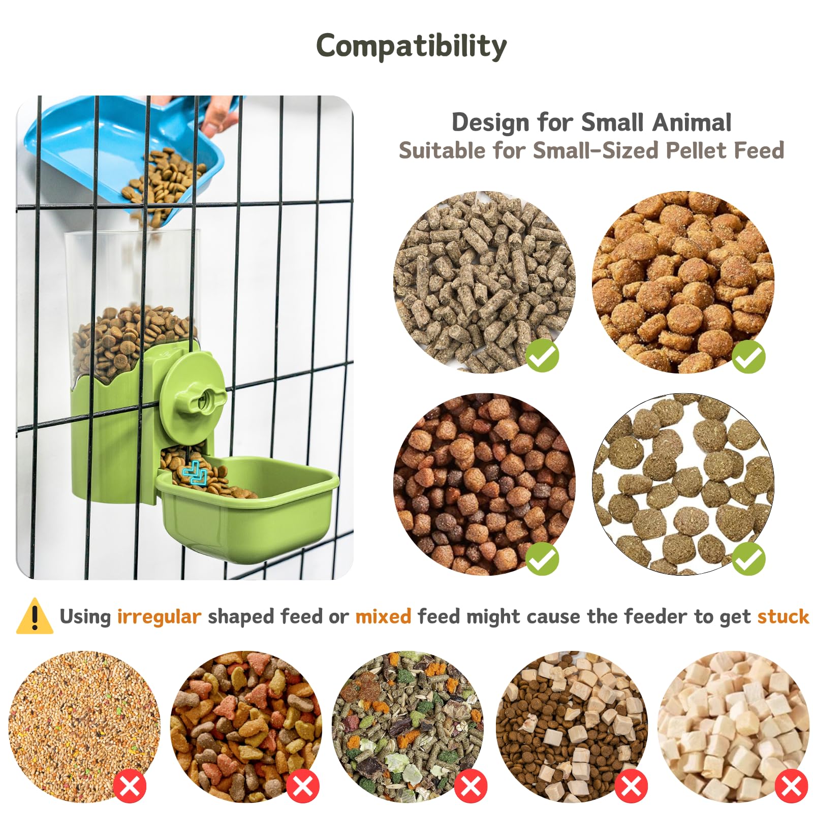 Kassiva estacion-alimentacion-jaula, solución práctica para espacios reducidos.