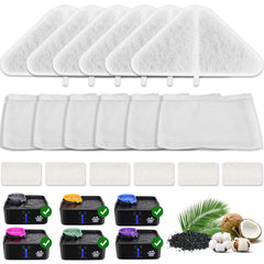 Filtro Kastty de carbón activo para fuente de perros 230oz, agua más limpia.