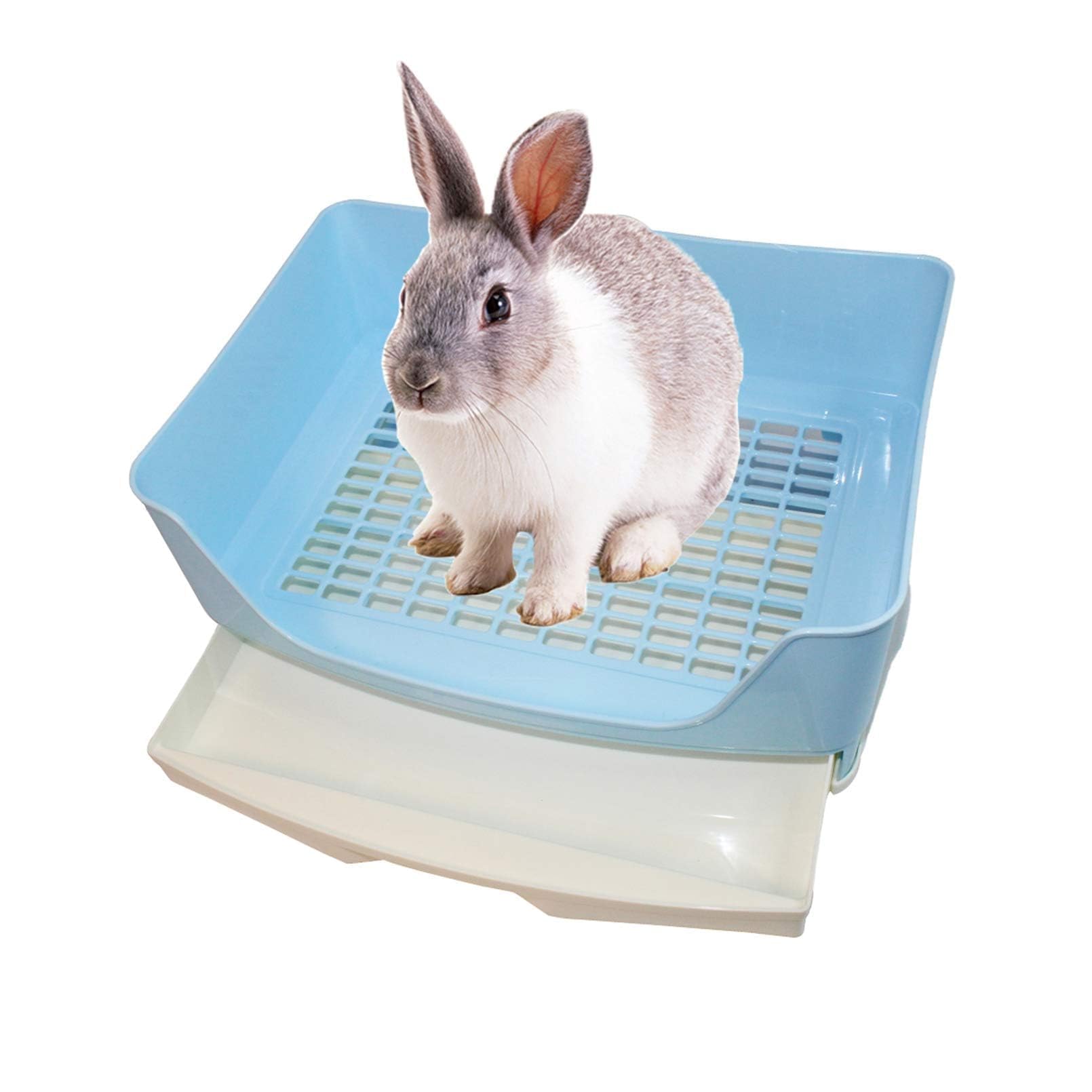 Caja kathson de conejo grande con cajón extraíble para limpieza rápida.