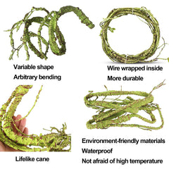 KATHSON hojas planta reptil, proporciona refugio y enriquecimiento para reptiles.