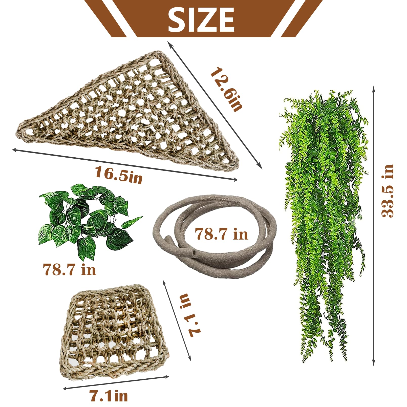 Kathson plantas artificiales para terrario, aspecto natural y colorido