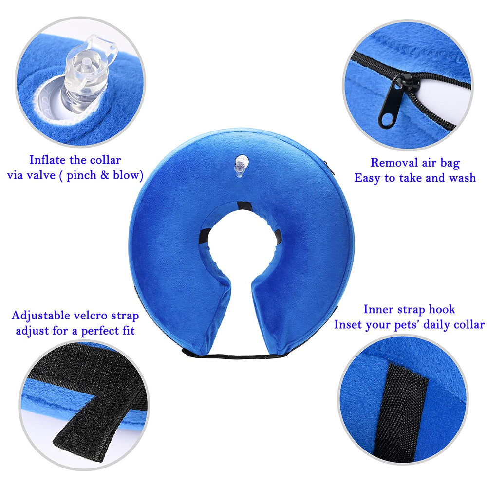 Katoggy collar inflable interior de PVC suave con visión clara